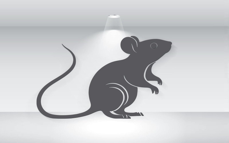 Myš Ilustrace Silueta Vektorový Formát