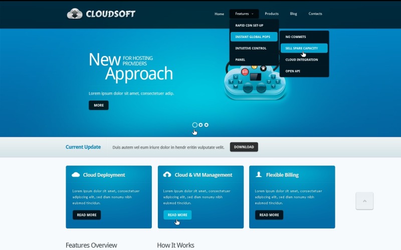 Modello Drupal della società di software