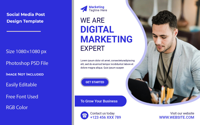 Digital marketing social media post and banner design