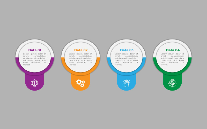 Diseño de gráfico de información eps moderno estilo círculo.