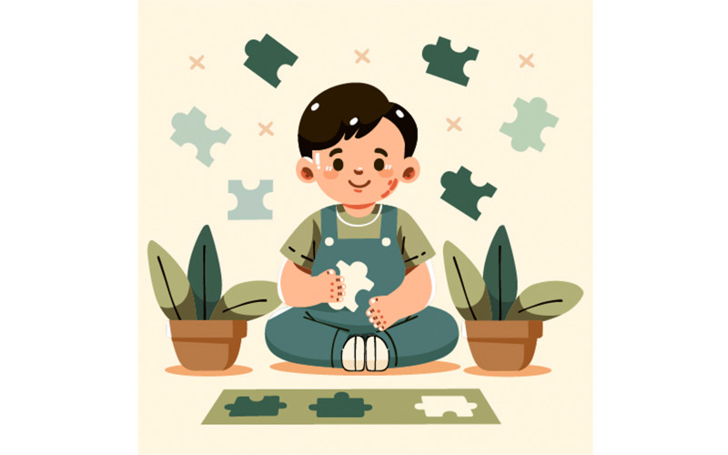 Wereld Autisme Bewustmakingsdag Illustratie