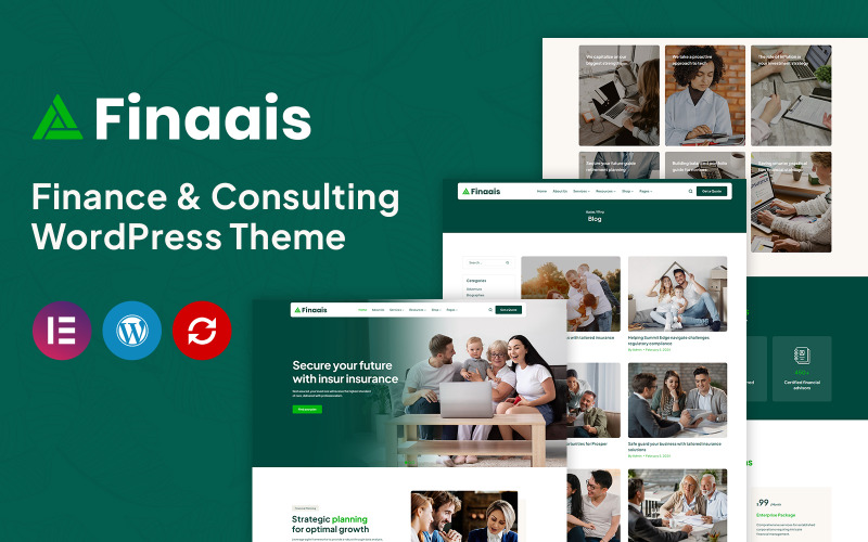 Finaais – Thème WordPress Elementor pour la finance et le conseil