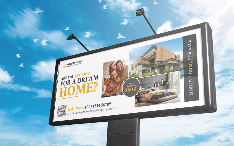 Real Estate Billboard, Creative Real Estate Billboard or Signage Design, Unique Billboard Design