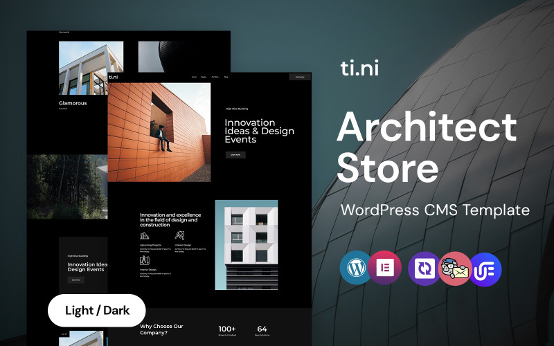 Tini — многоцелевая тема WordPress Elementor для архитектуры и гражданского строительства