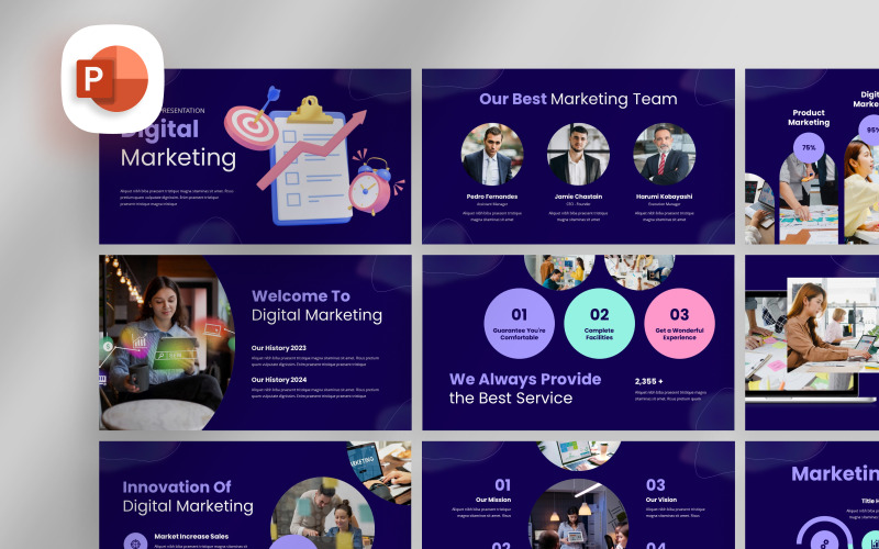 Modelo de apresentação de agência de marketing digital