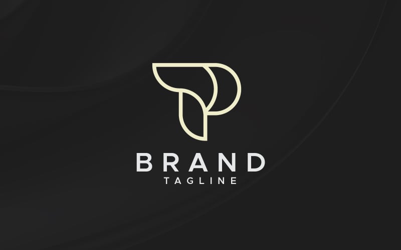 Modelo de design de logotipo de marca de letra PT ou TP