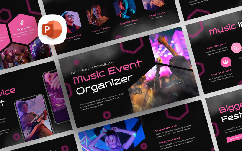 PowerPoint-mall för musikevenemangsarrangör