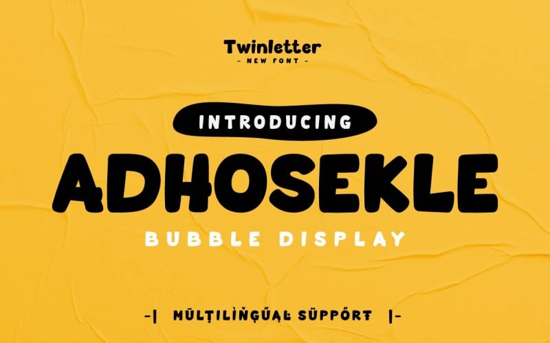 Adhosekle - Playful Display Font