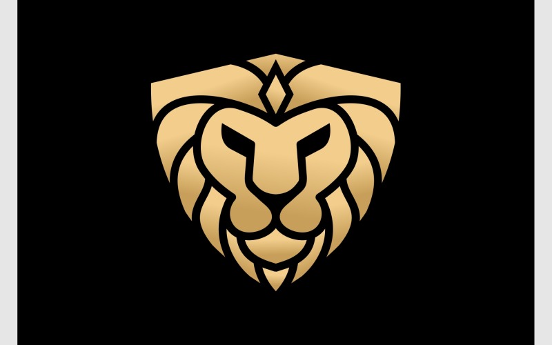 Aslan Kalkanı Altın Lüks Logo