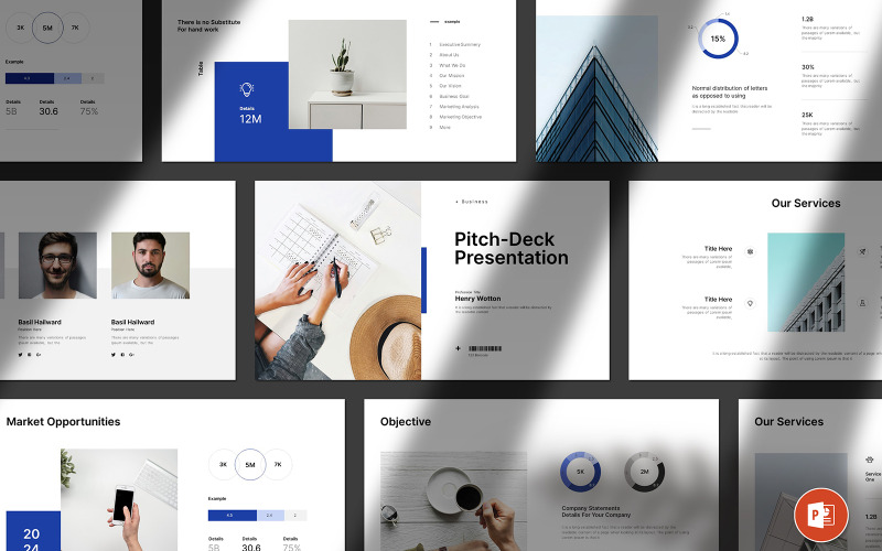 Business Pitch DeckDigital Powerpointová prezentace