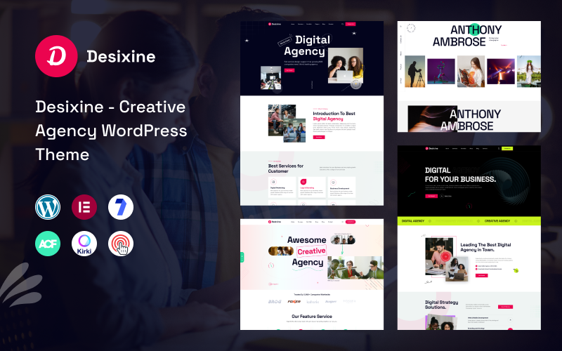 Desixine – téma WordPress kreativní agentury