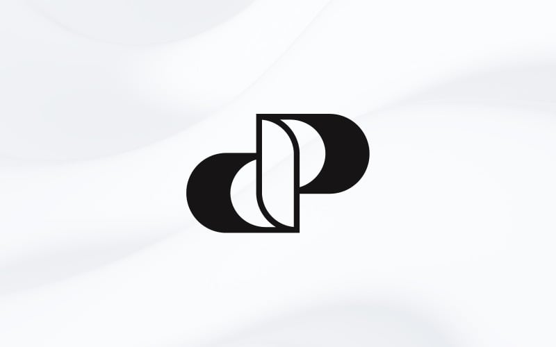 dp 或 pd 字母标记标志设计模板