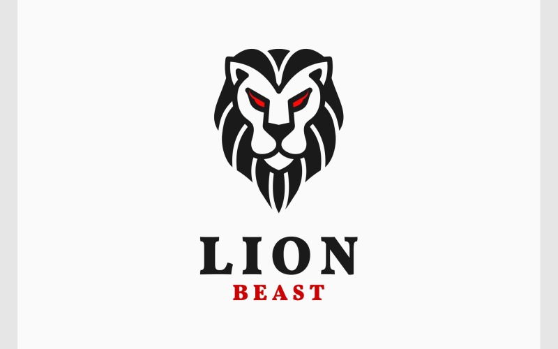 Логотип Lion Beast Eye Angry