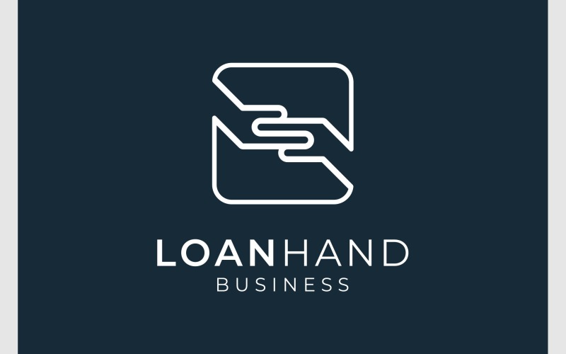Logotipo de apretón de manos de pago de préstamo