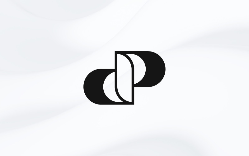 Szablon projektu logo znaku litery dp lub pd
