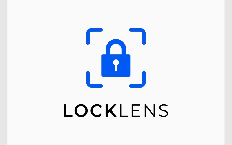 Vorhängeschloss-Kamera-Fokus-Logo sperren