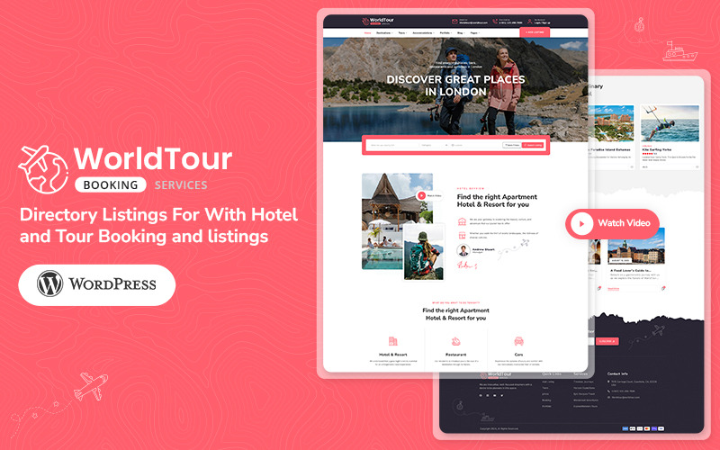 WorldTour - WordPress-thema voor reis- en reisbureaus