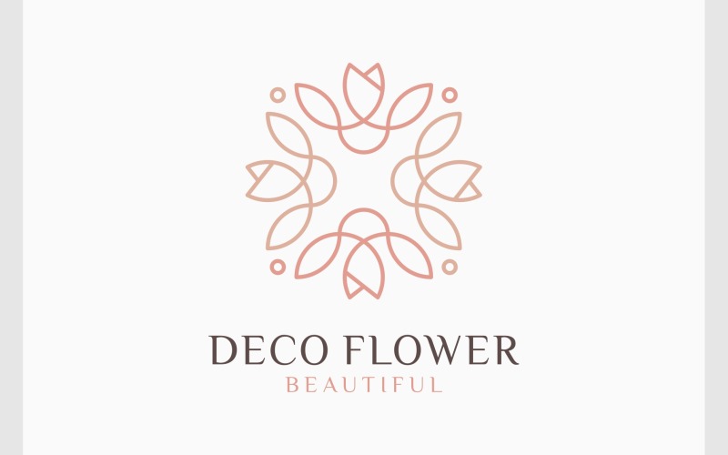 Blomma Lotus dekoration logotyp