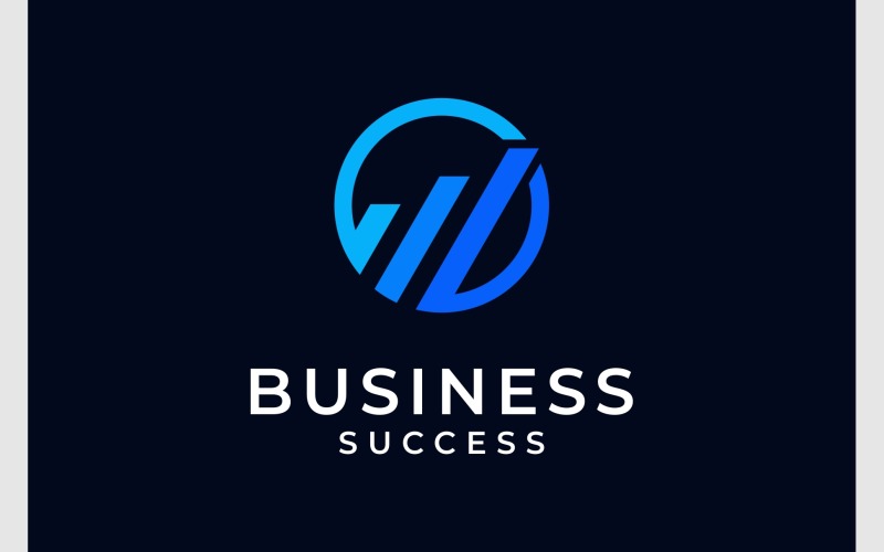 Graphique de croissance Logo de réussite commerciale