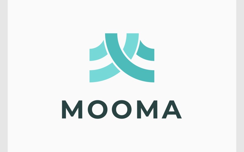 Letter M modern minimalistisch logo
