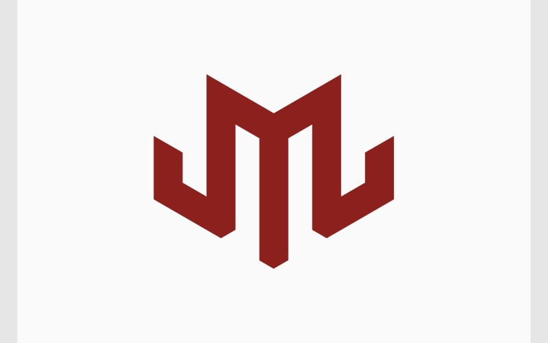 Lettre M Logo monogramme fort