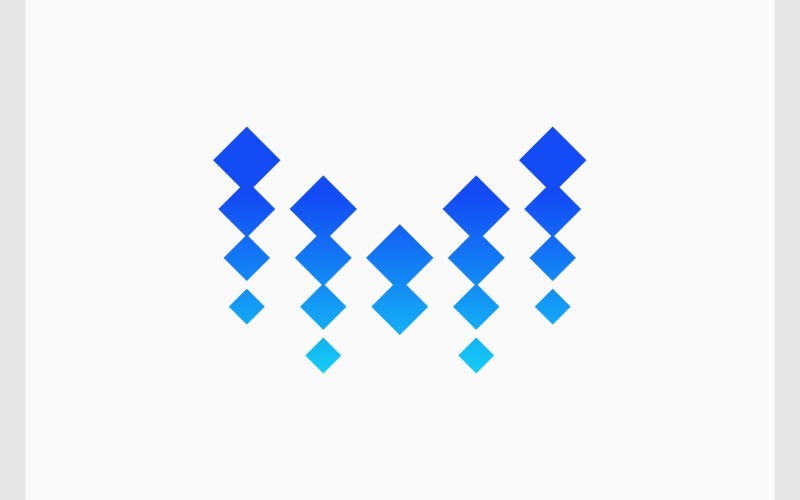 Літера M Digital Tech сучасний логотип