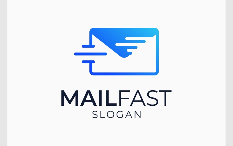 Logo de mouvement rapide de courrier électronique