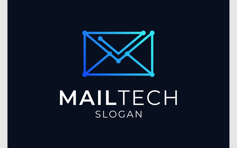 Logo numérique de technologie de courrier électronique