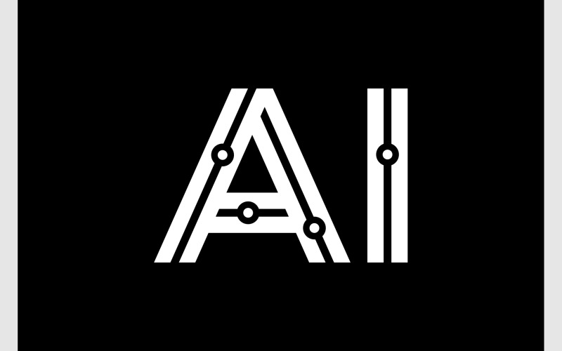 Logo technologie umělé inteligence AI