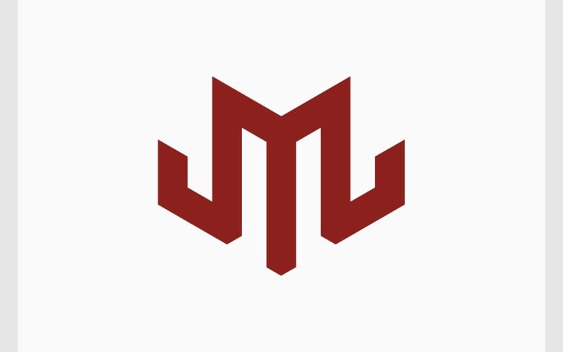 Логотип буквы M с сильной монограммой
