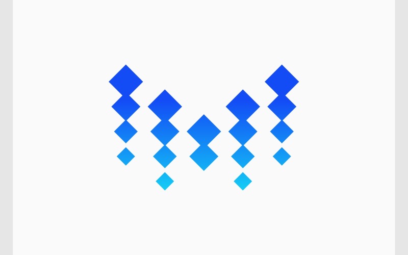Nowoczesne logo technologii cyfrowej z literą M
