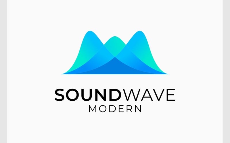 Современный красочный логотип Soundwave