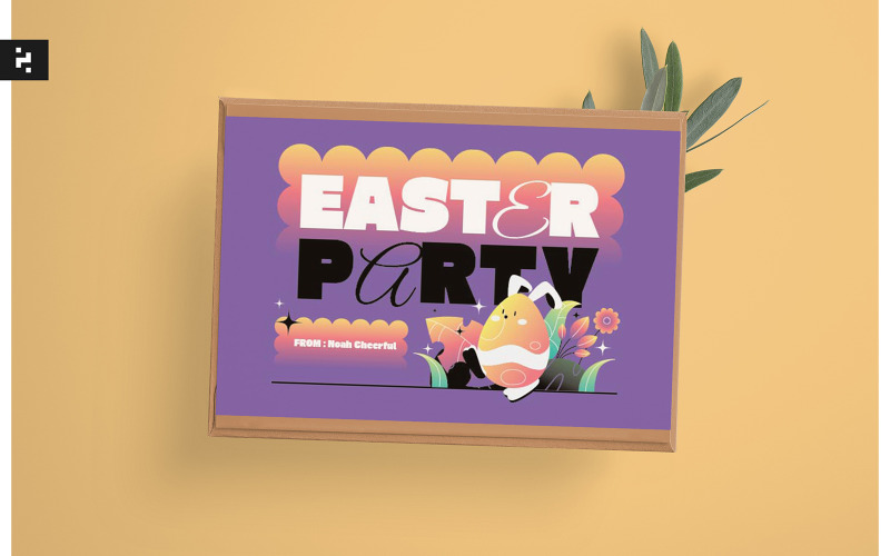 Biglietto d'auguri creativo per Pasqua viola