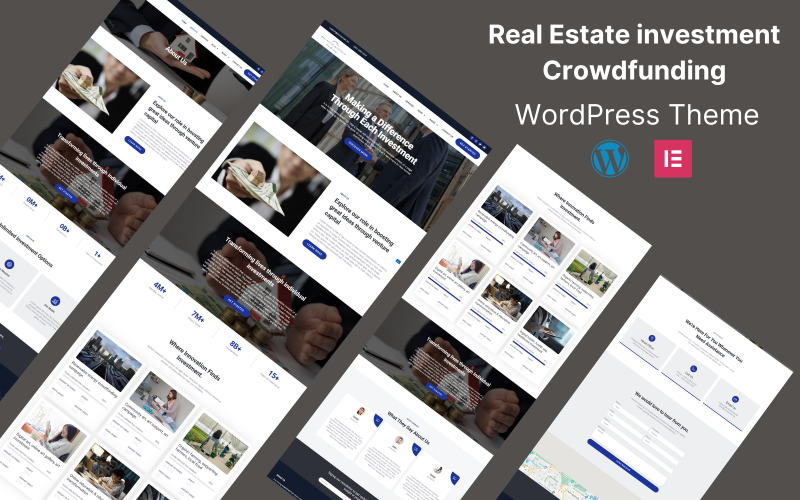 Thème WordPress Elementor pour le financement participatif d'investissement immobilier