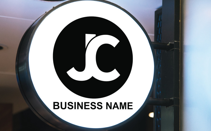 Design unico del modello di logo della lettera JC