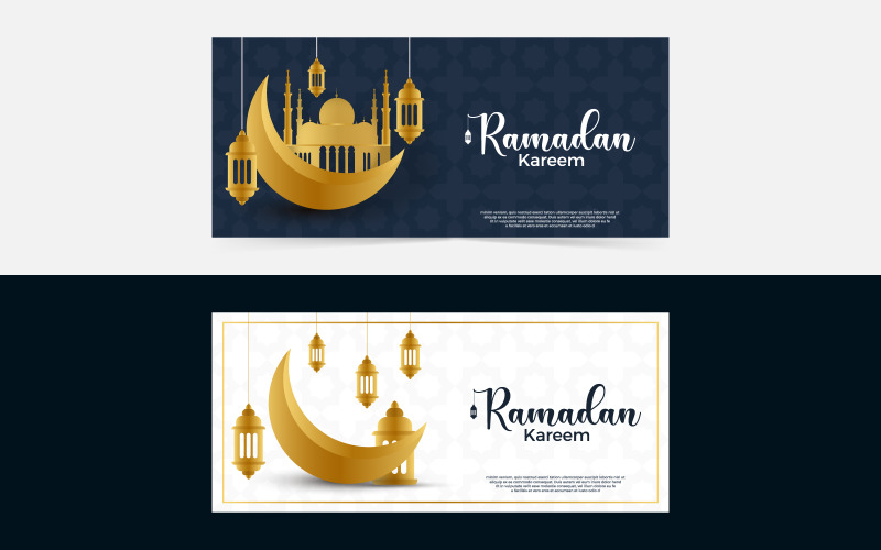 Diseño de fondos de carteles de Ramadán Kareem