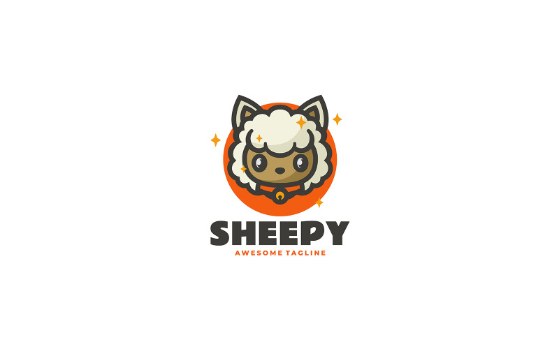 Вівця талісман мультфільм логотип 1