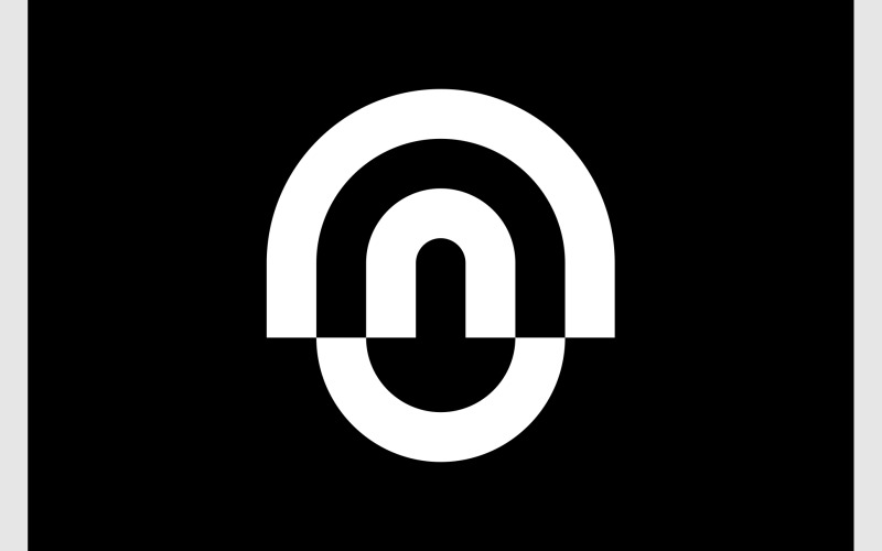 Bokstaven N Monogram Modern Logotyp