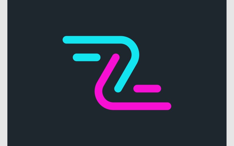 Buchstabe Z-Logo für Lösungstechnologie