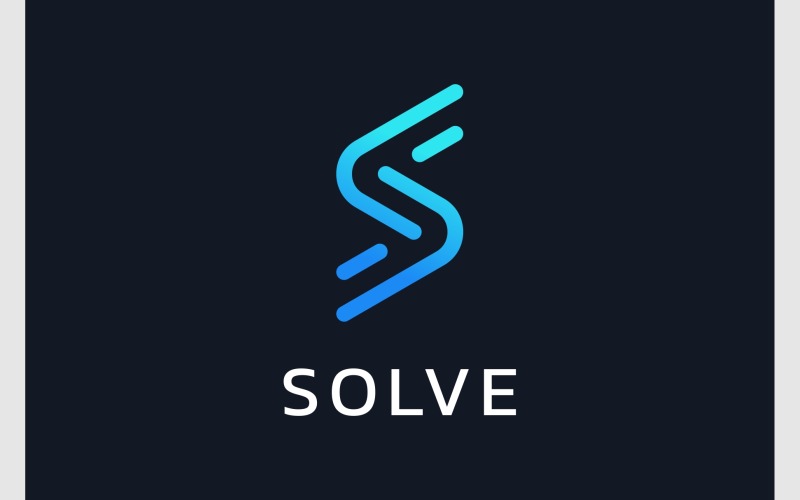 Letter S oplossing technologie Logo