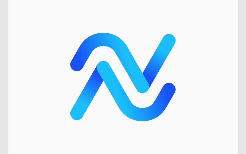 Logo Dégradé Coloré Lettre N