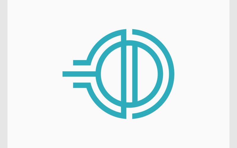 Logotipo do monograma do movimento da letra OD