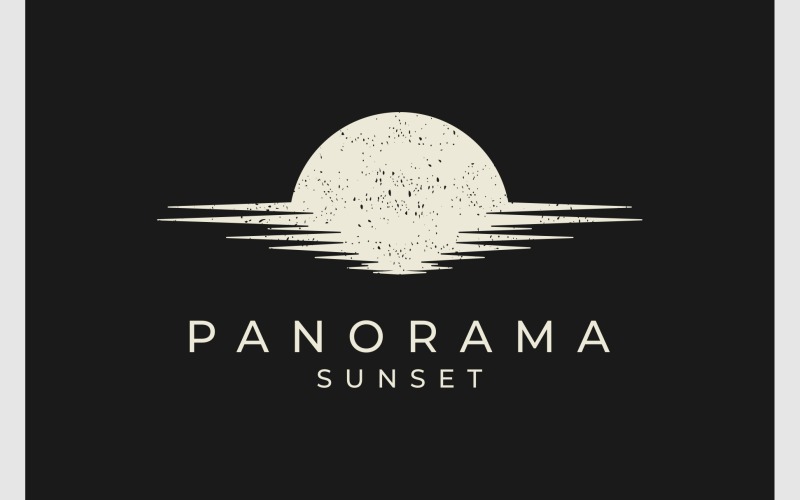 Pôr do sol nascer do sol sol praia mar logotipo