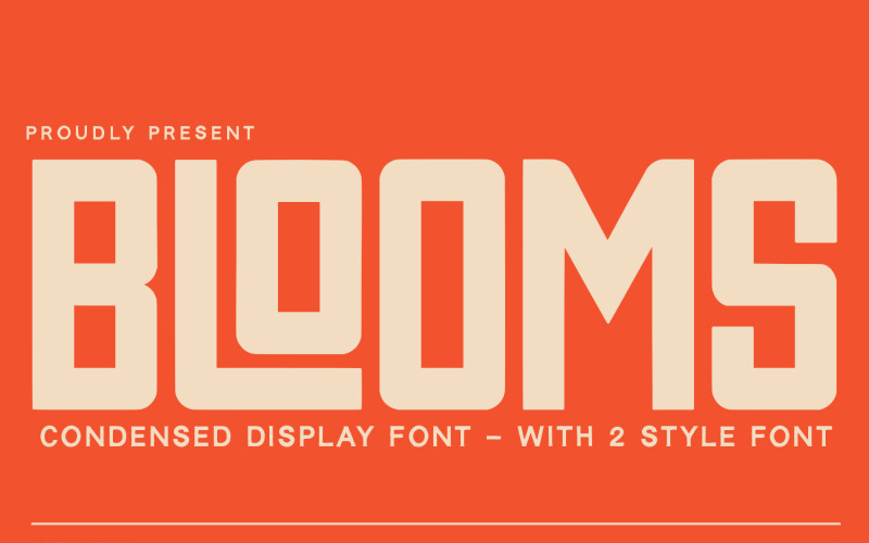Blooms - Gecondenseerd weergavelettertype