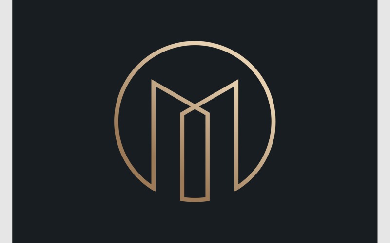 Budynek z luksusowym logo litery M