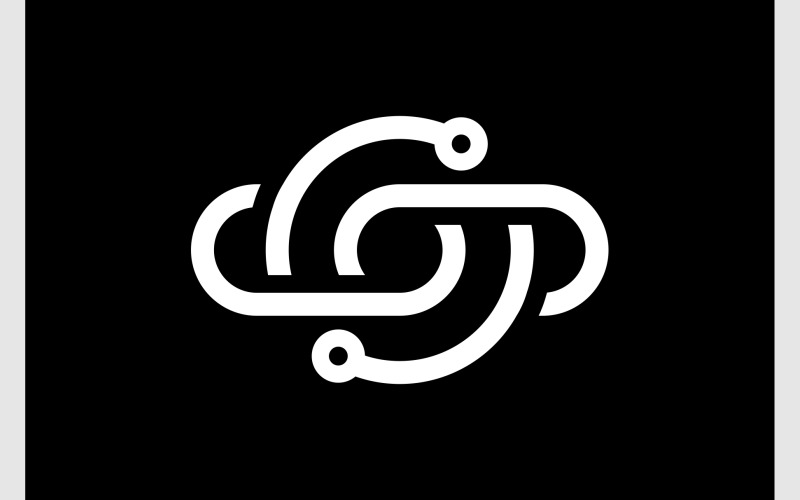Буква S Tech Orbit Space Logo