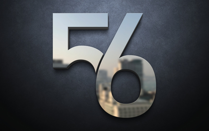 Diseño de plantilla profesional de 56 números.