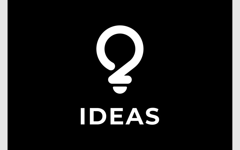 Idé glödlampa kreativ enkel logotyp