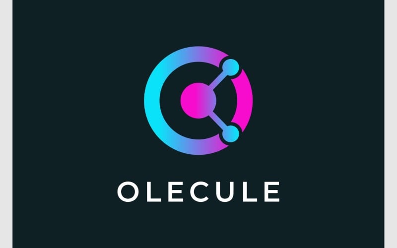 Letter O Molecule Science Logo