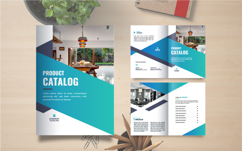Product catalog design or product catalogue template, Company product catalog portfolio design